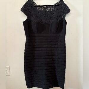 Xscape Black Lace Mini Dress 18w